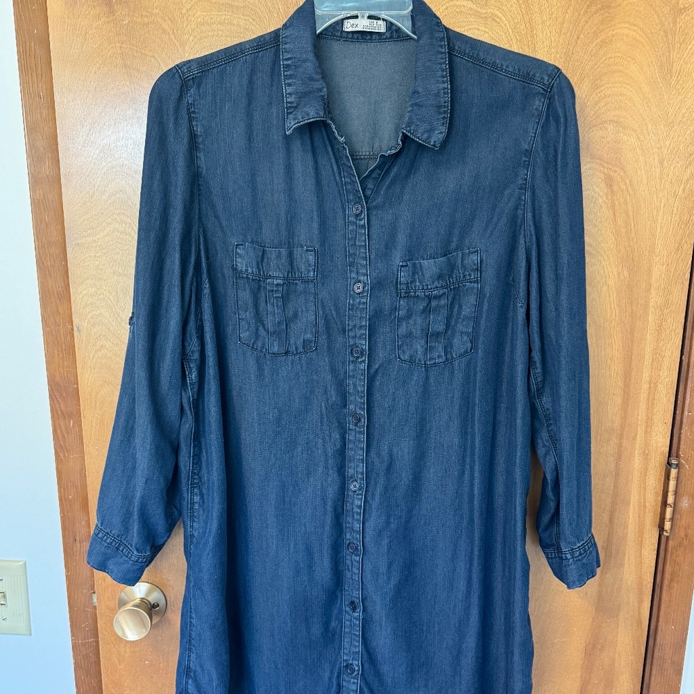Denim shirt dress size XL